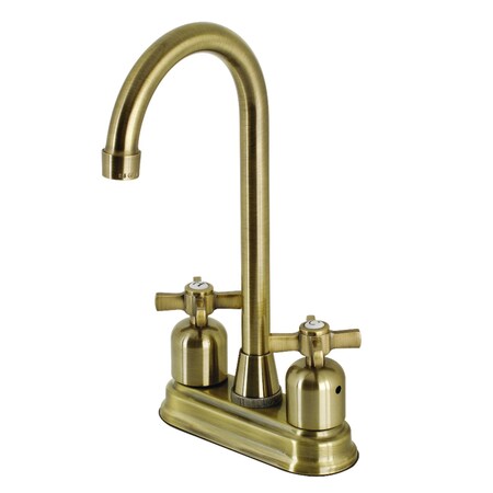 Kingston Brass KB8493ZX Bar Faucet, Antique Brass KB8493ZX